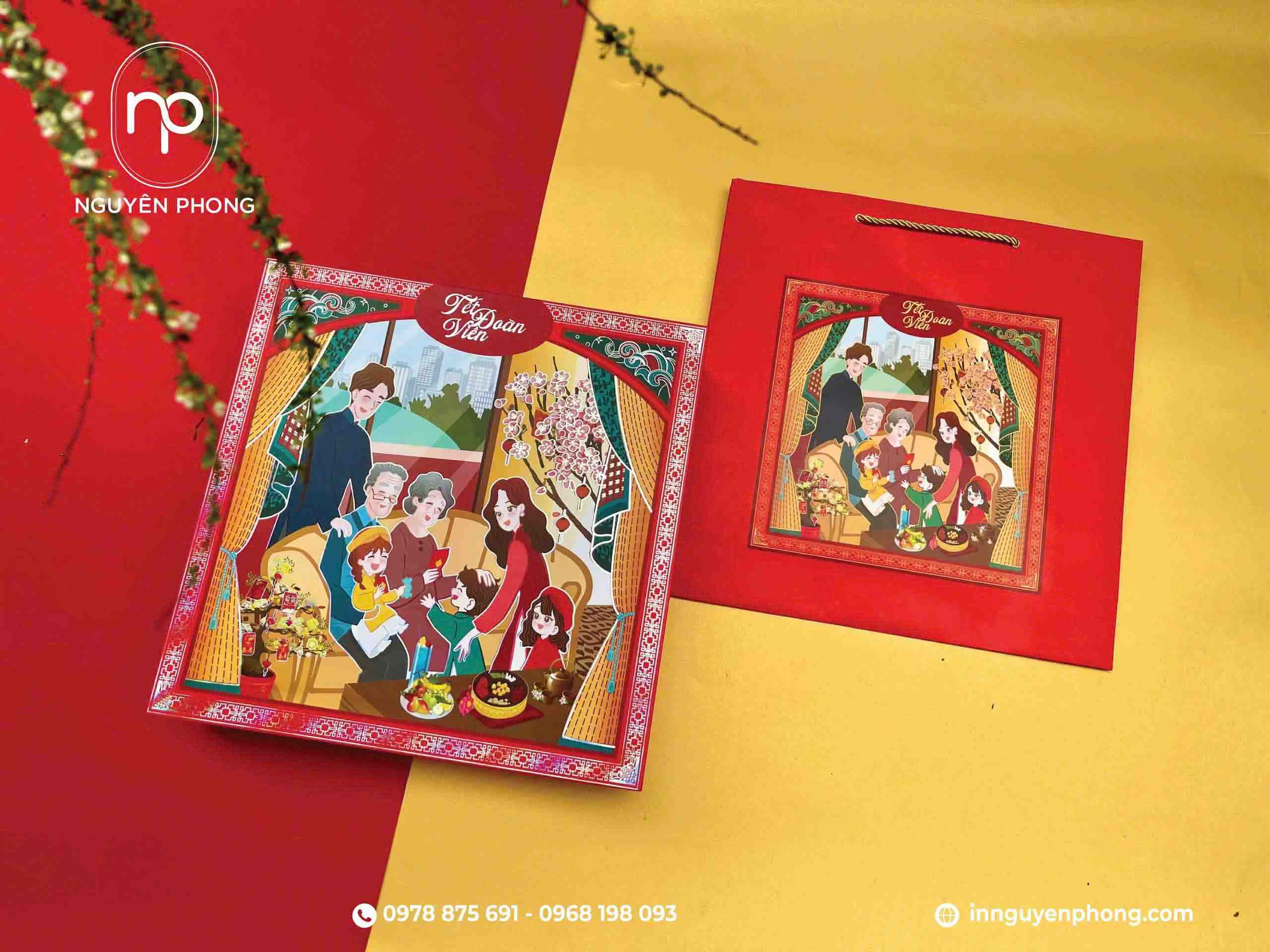 Mẫu hộp Tết đoàn viên